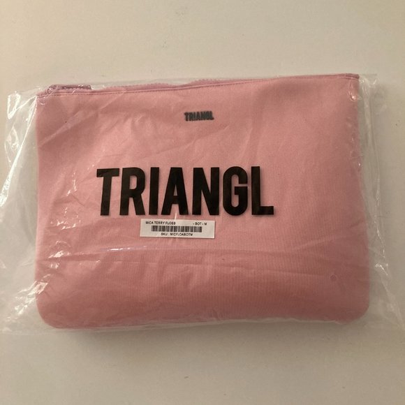 Triangl Mica Pink Terry Floss bikini top and bottom with bag Brand New Unopened - Picture 6 of 6